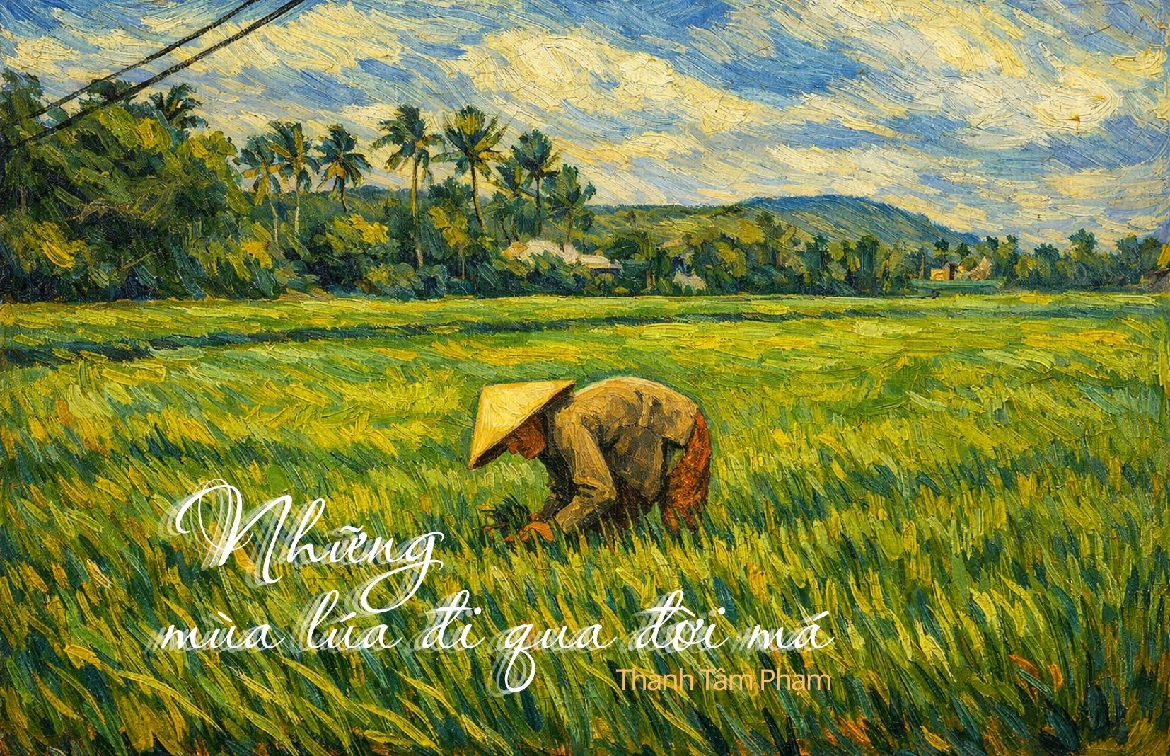 Bức họa người mẹ trên đồng lúa