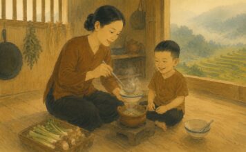 Mẹ và bát cháo ngó khoai Mẹ và bát cháo ngó khoai