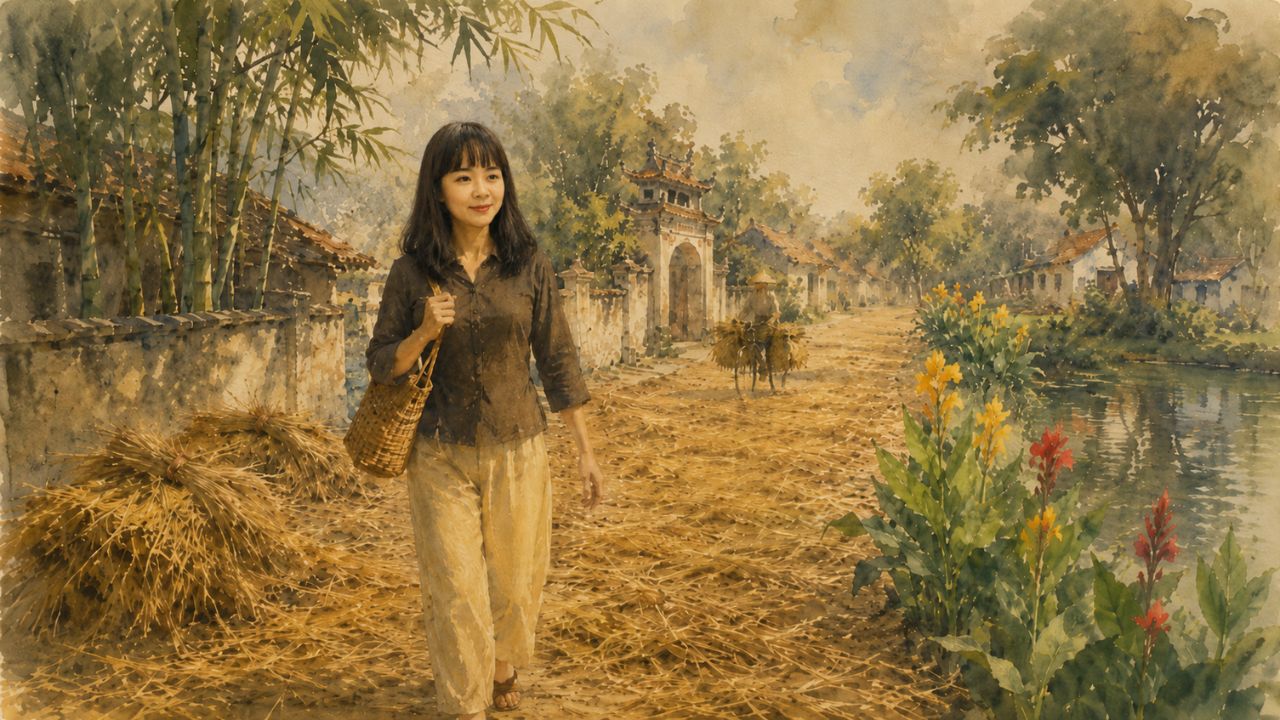 Mùa rơm vàng trên đường quê